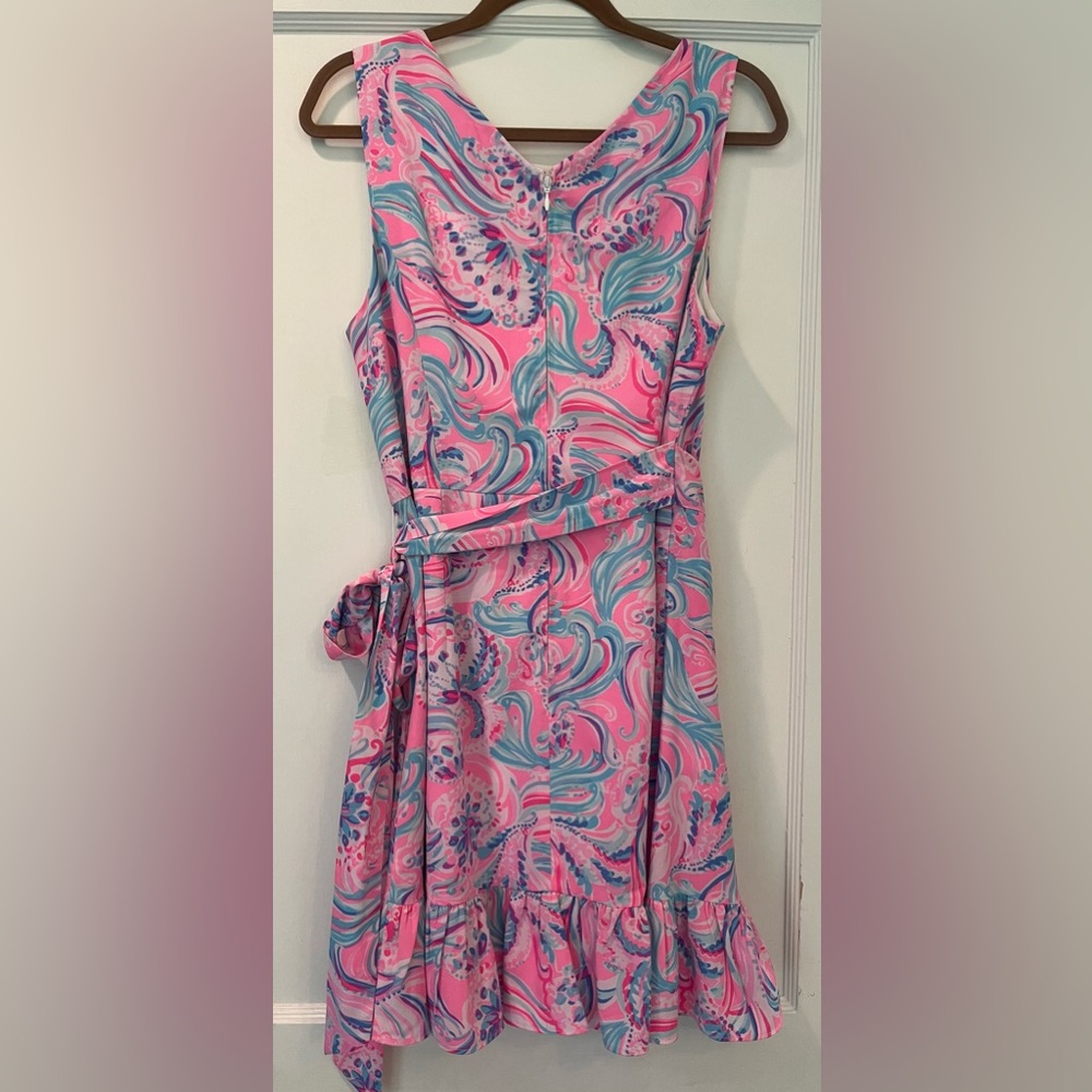 Lilly Pulitzer Pink and Blue Paisley Mini Dress - Picture 5 of 11